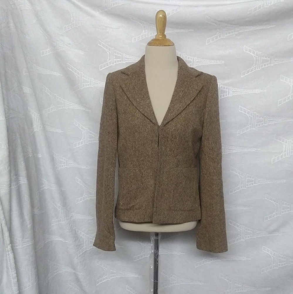 Tory Burch Brown Tweed Blazer